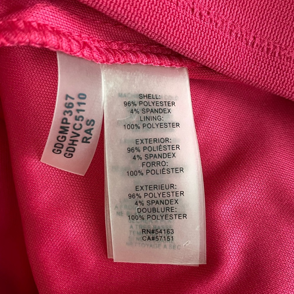 Guess V-Neck Mini Dress - Raspberry - Picture 5 of 7